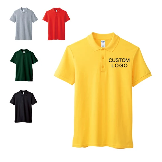 Hochwertiges Arbeitsuniform-Business-Poloshirt mit besticktem Baumwoll-Polyester-Herren-OEM-Golf-Poloshirt mit individuellem Logo